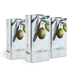 Aceite oliva virgen extra «Capricho De La Sierra» 5L. – caja 3 latas.