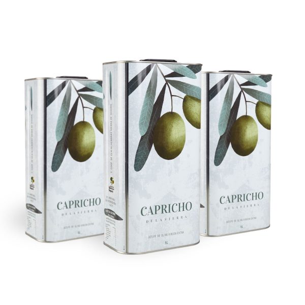Aceite oliva virgen extra «Capricho De La Sierra» 5L. – caja 3 latas.